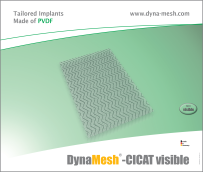 DYNAMESH CICAT VISIBLE Implant pour hernies abdominales et ombilicales